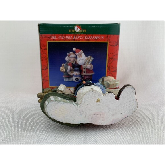 Kurt S. Adler Mr. & Mrs.‎ Santa TablePiece Snowtown Village Snowman With Box - Picture 5 of 11